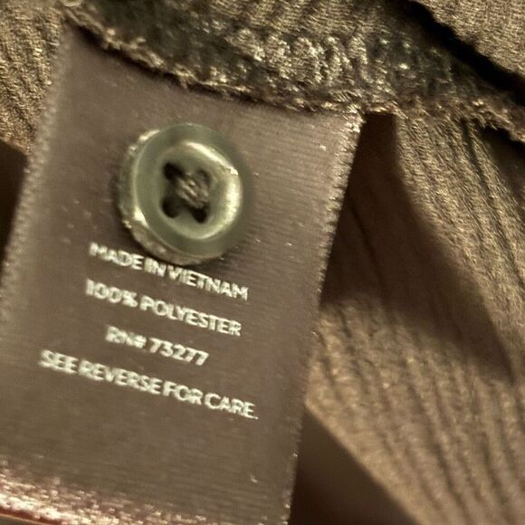 Simply Vera Vera Wang XXL black sleeveless collar hidden button front peplum tie - Picture 8 of 10